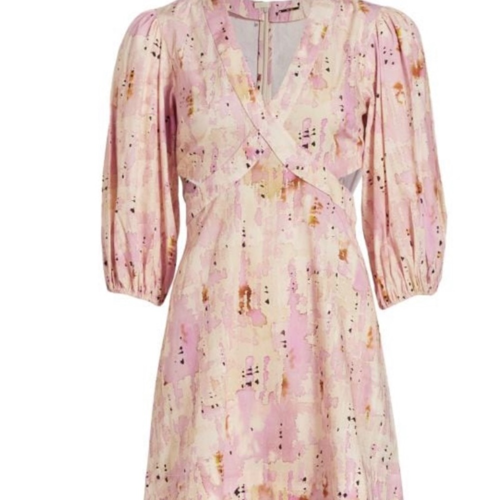 NWT Alexis línea cutout pink dress size large